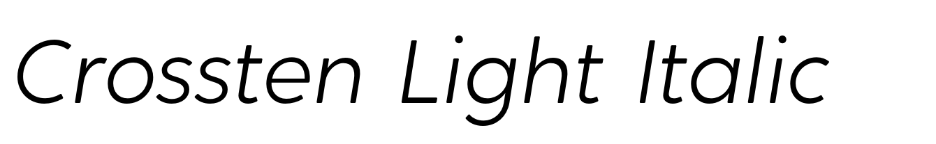 Crossten Light Italic